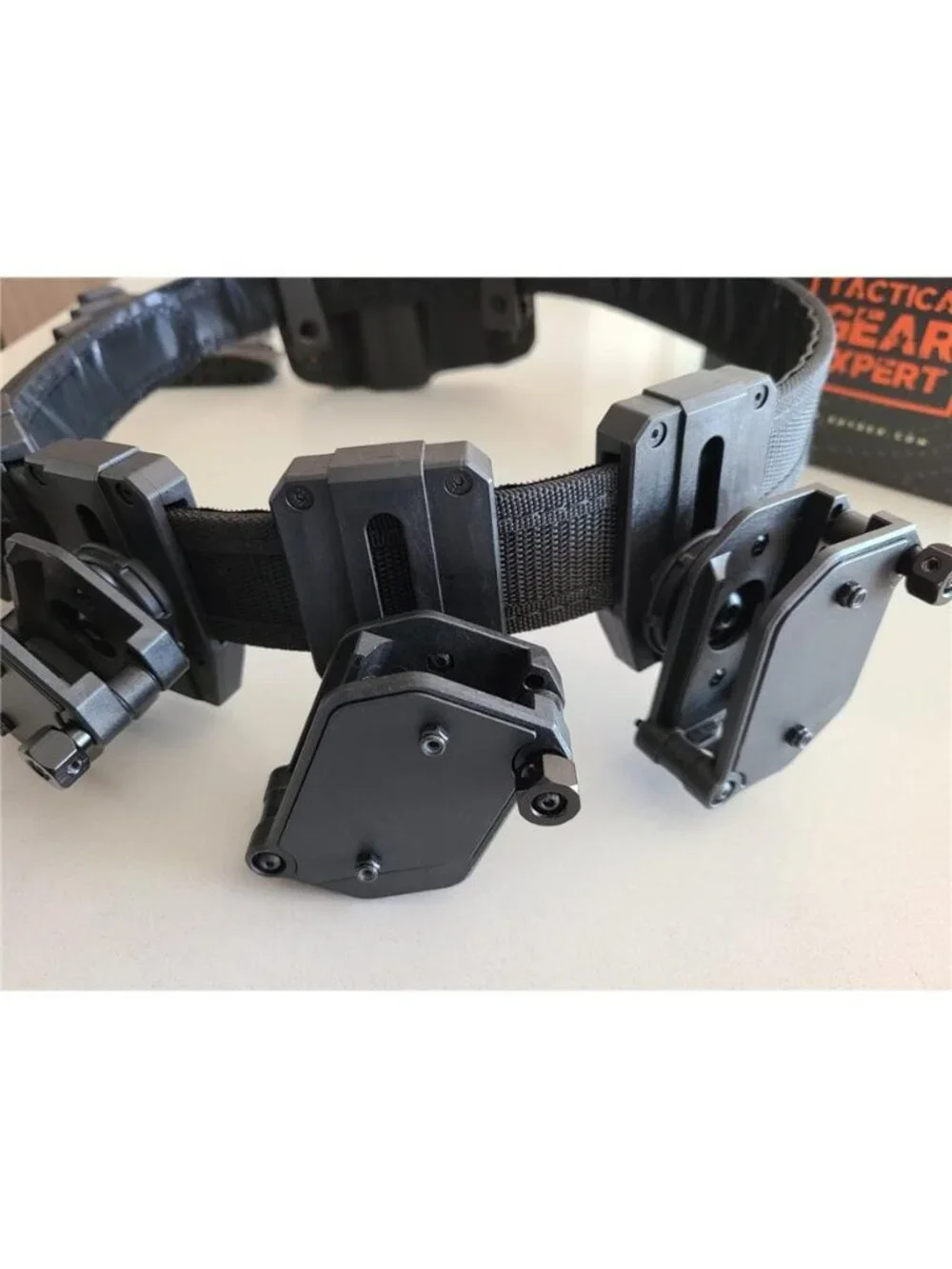 3-Gun Shooting Belt & 4 pcs Speed Pistol Mag Pouches